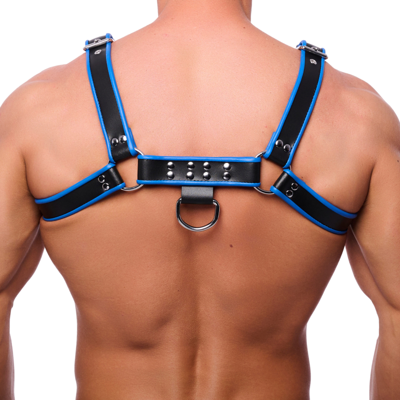 harnais en cuir premium bleu noir 3 scaled