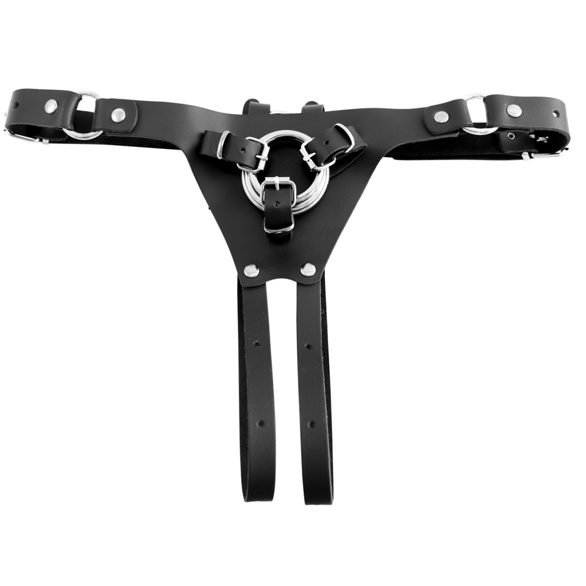 harnais en cuir strap on cox pour gode ceinture 5