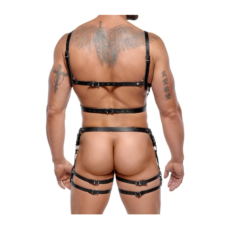 harnais en cuir torse et cuisses leatherset ml 3