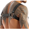 harnais en neoprene cross body zip noir 1