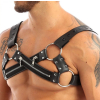 harnais en neoprene cross body zip noir 2