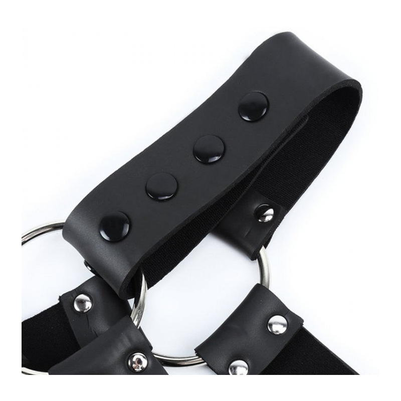 harnais en neoprene cross body zip noir 3