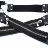 harnais en neoprene cross body zip noir 4