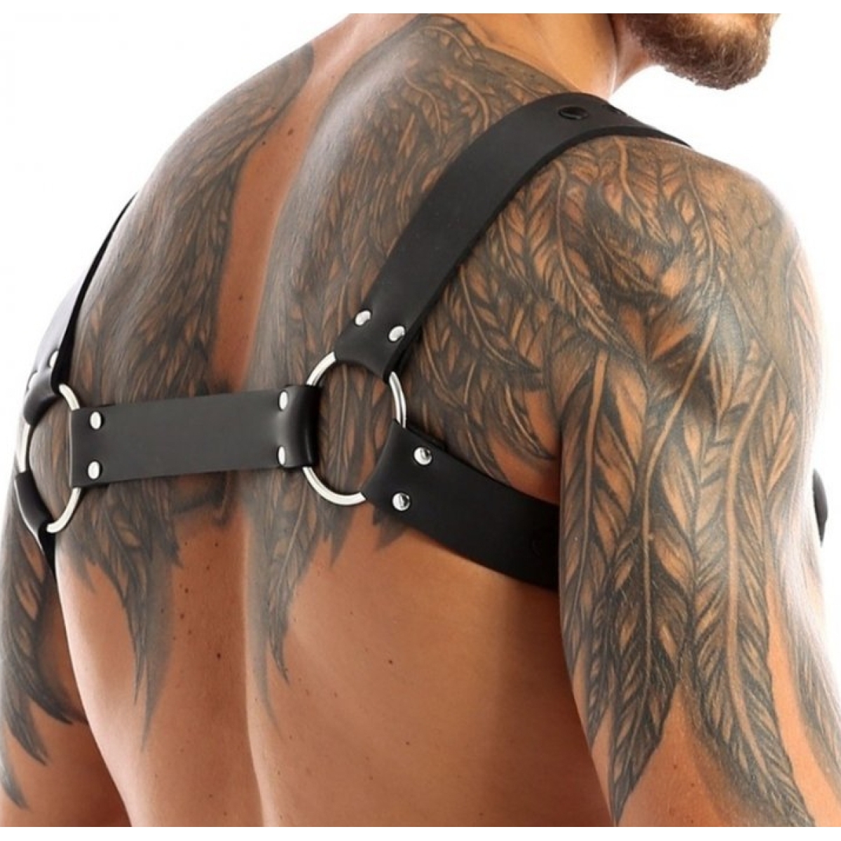 harnais en neoprene cross body zip noir 6