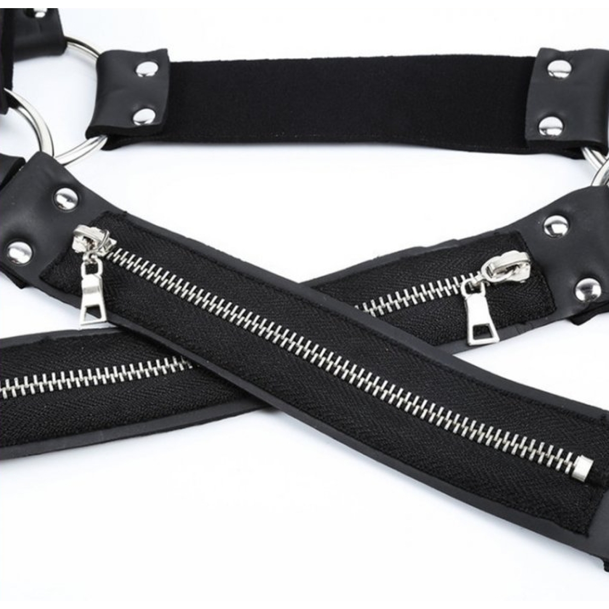 harnais en neoprene cross body zip noir 9