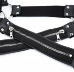 harnais en neoprene cross body zip noir 9