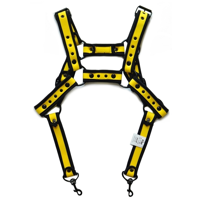 harnais en neoprene neo chest noir jaune 1