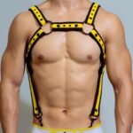 harnais en neoprene neo chest noir jaune 2
