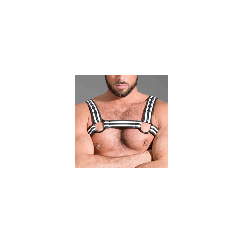 harnais en neoprene noir blanc 5