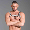 harnais en neoprene noir blanc 7