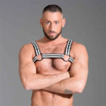harnais en neoprene noir blanc 7