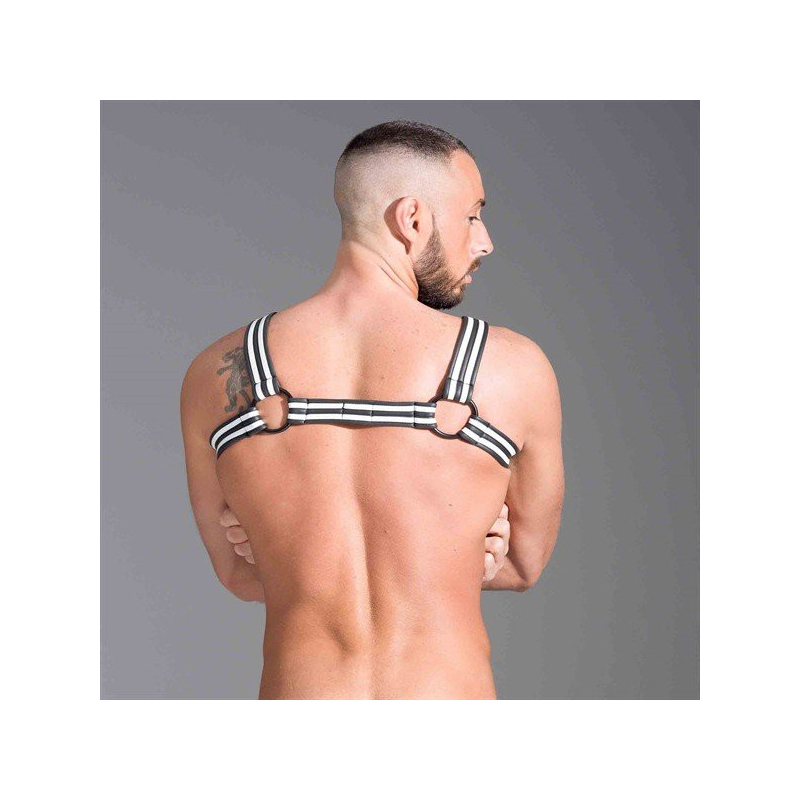 harnais en neoprene noir blanc 8