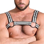 harnais en neoprene noir blanc 9