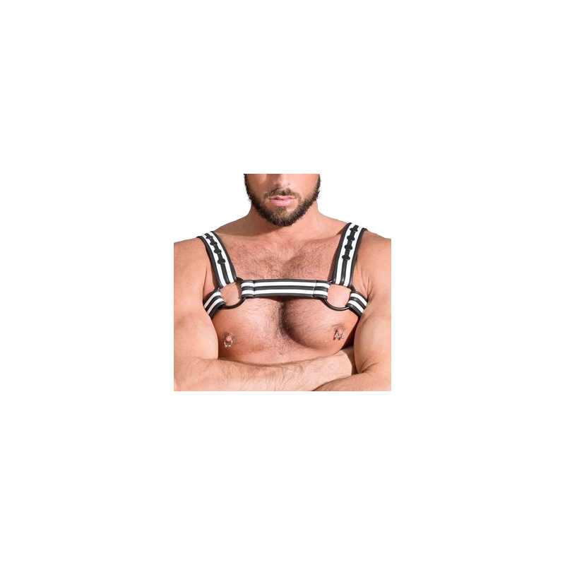 harnais en neoprene noir blanc 9