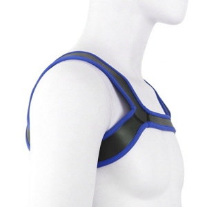harnais en neoprene should wide noir bleu