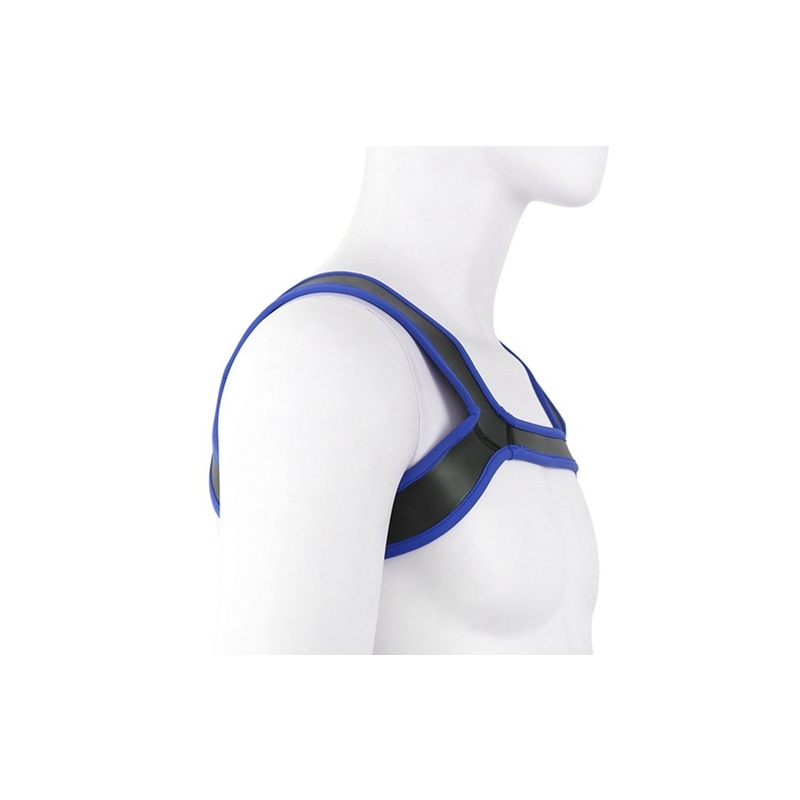 harnais en neoprene should wide noir bleu