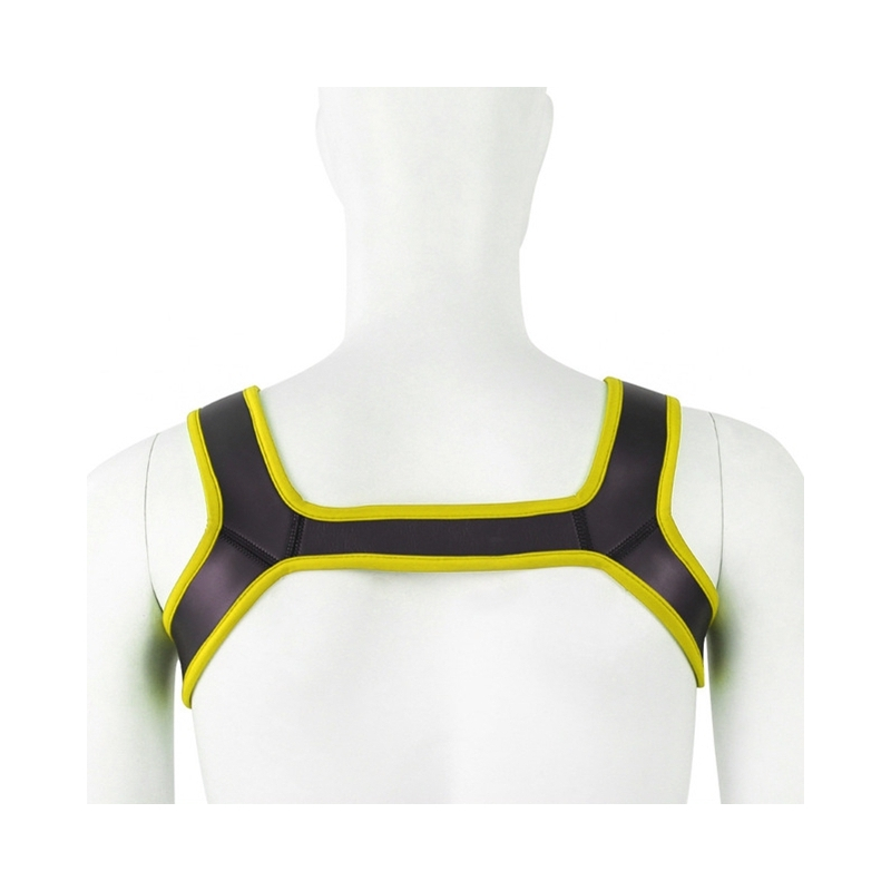harnais en neoprene should wide noir jaune 1