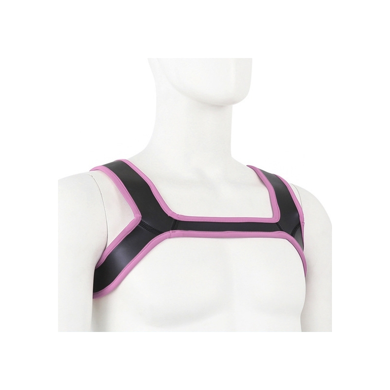 harnais en neoprene should wide noir rose 1