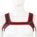 harnais en neoprene should wide noir rouge 1