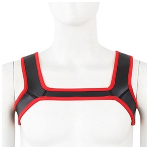 harnais en neoprene should wide noir rouge 1