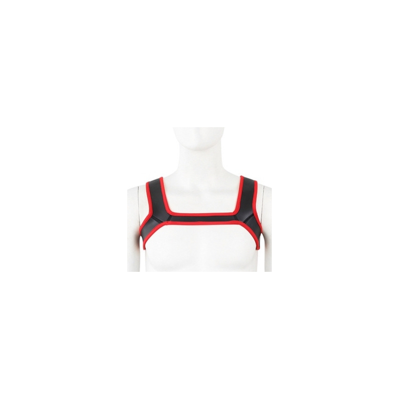 harnais en neoprene should wide noir rouge 1