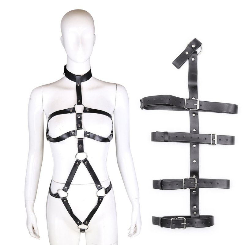 harnais entier avec attaches de bras black restrains