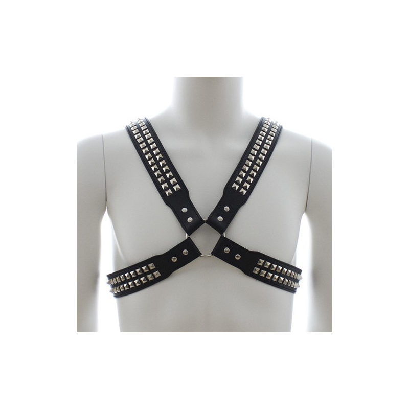 harnais homme studs steel chest