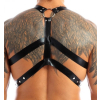 harnais lanieres fines thin chest simili noir 1