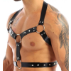 harnais lanieres fines thin chest simili noir 2
