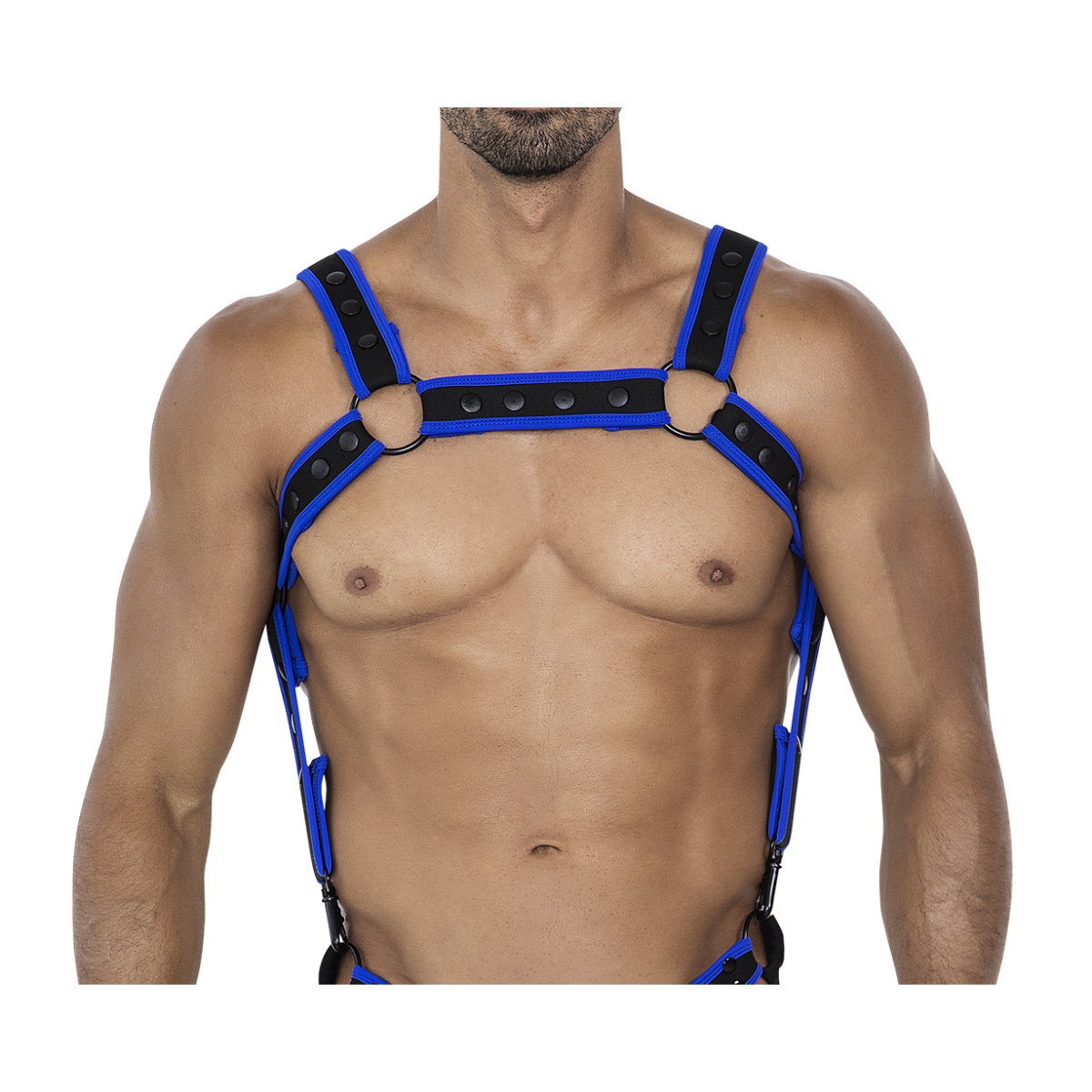 harnais neo noir bleu