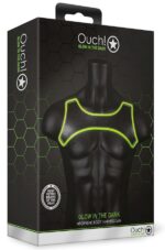 harnais neoprene phosphorescent glow shoulder noir vert neon 1