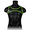 harnais neoprene phosphorescent glow shoulder noir vert neon