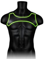 harnais neoprene phosphorescent glow shoulder noir vert neon