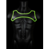 harnais neoprene phosphorescent glow shoulder noir vert neon 2