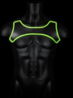 harnais neoprene phosphorescent glow shoulder noir vert neon 2