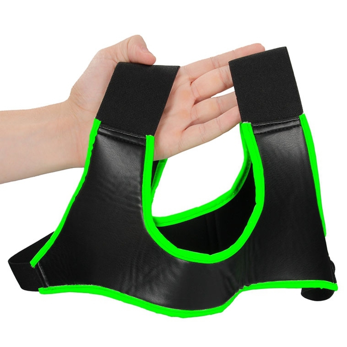 harnais neoprene phosphorescent glow shoulder noir vert neon 3