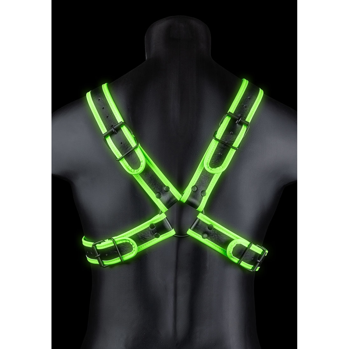 harnais phosphorescent cross glow noir vert neon 10
