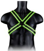 harnais phosphorescent cross glow noir vert neon