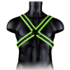 harnais phosphorescent cross glow noir vert neon 6
