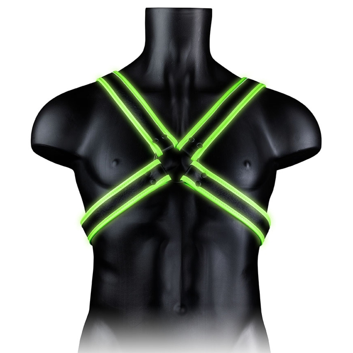 harnais phosphorescent cross glow noir vert neon 6
