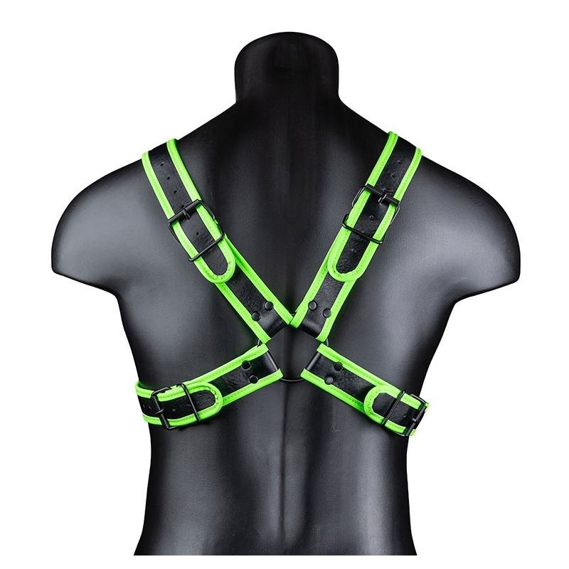 harnais phosphorescent cross glow noir vert neon 7