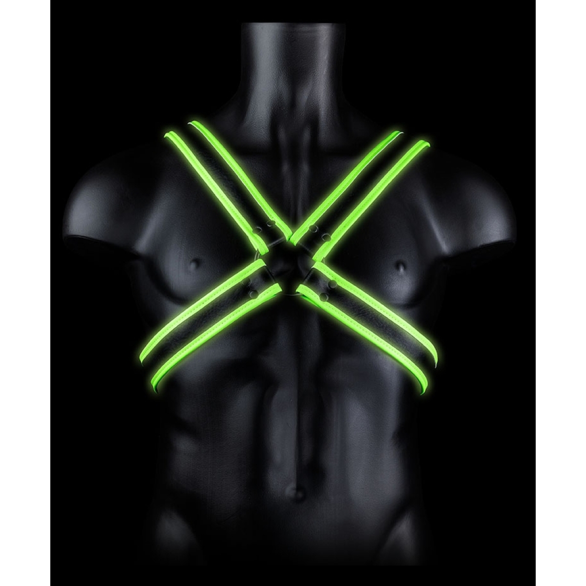 harnais phosphorescent cross glow noir vert neon 9