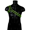 harnais phosphorescent gladiator glow noir vert neon