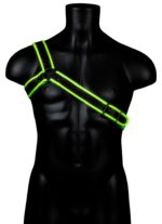 harnais phosphorescent gladiator glow noir vert neon