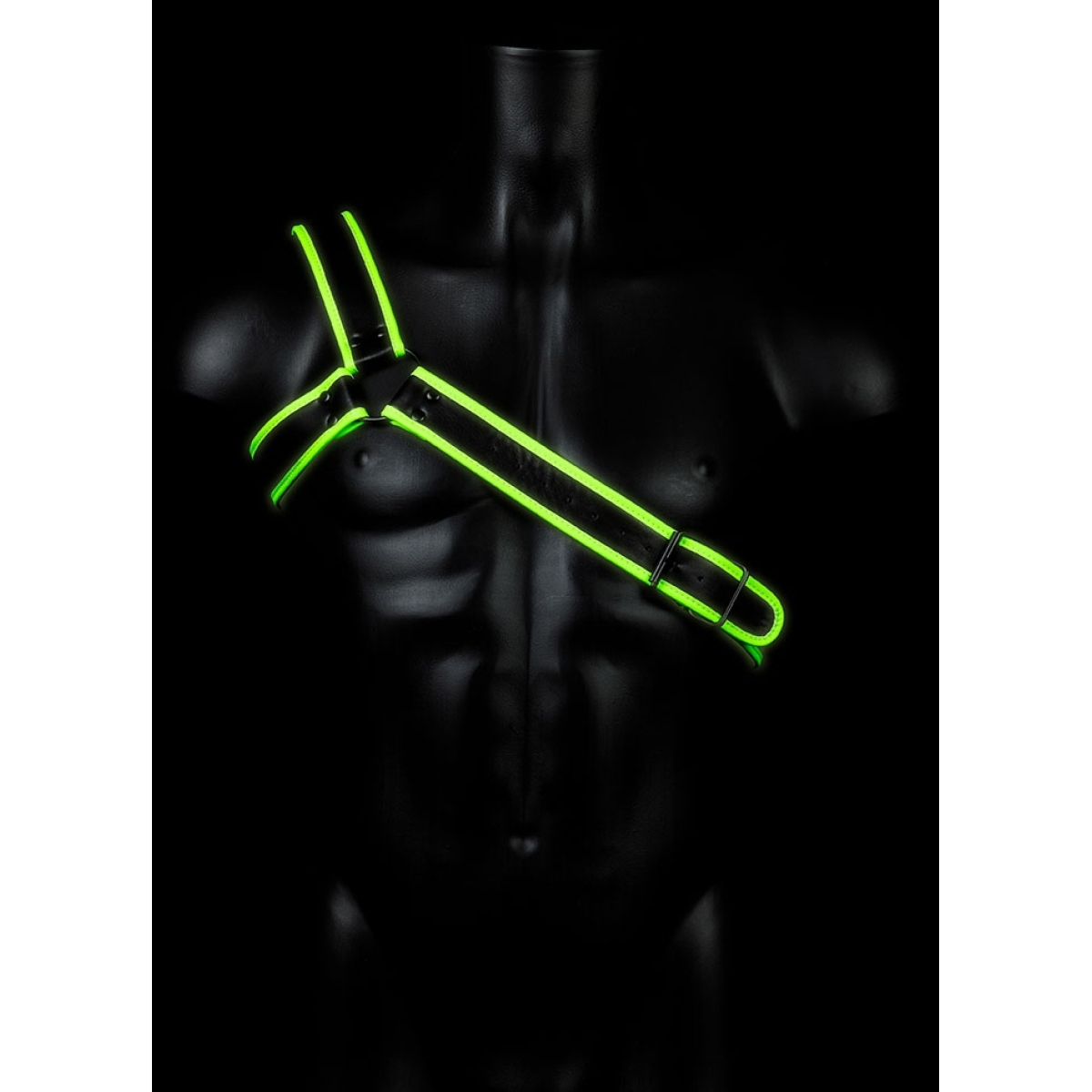 harnais phosphorescent gladiator glow noir vert neon 7