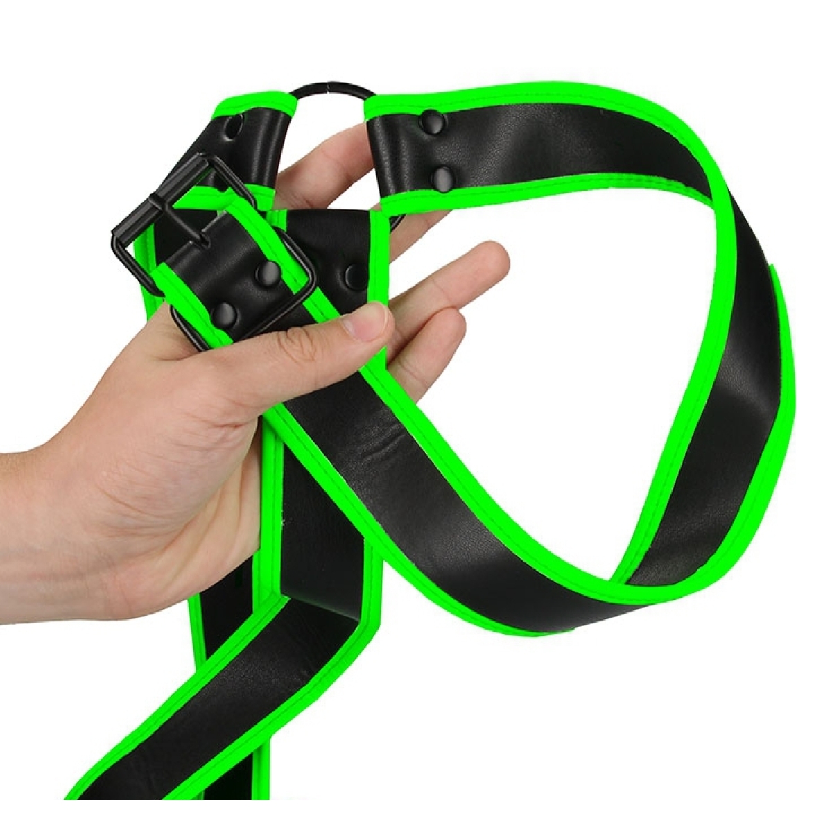 harnais phosphorescent gladiator glow noir vert neon 8