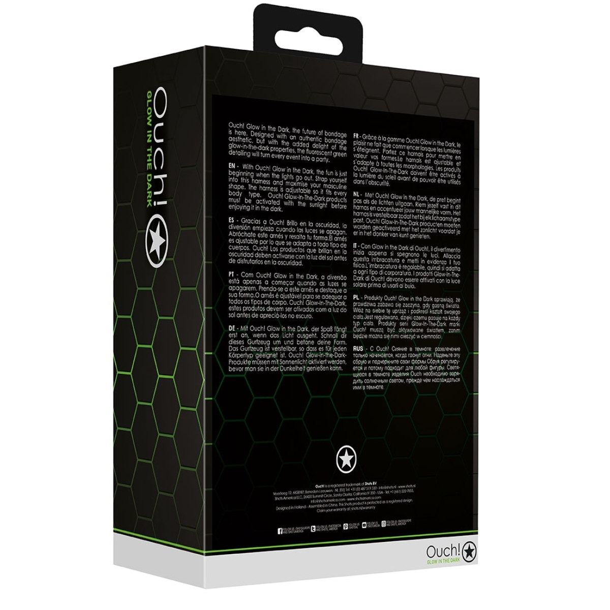 harnais phosphorescent glow body noir 11