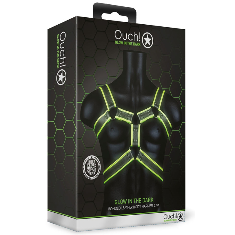 harnais phosphorescent glow body noir 2