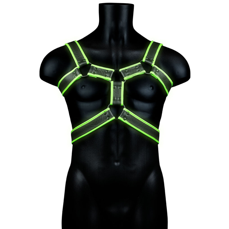 harnais phosphorescent glow body noir 6