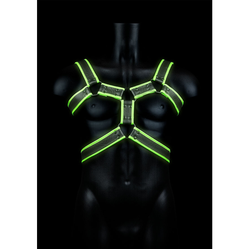 harnais phosphorescent glow body noir 9